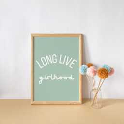 Sage Green Girlhood Wall Print, Girls Room Decor - thumbnail 2
