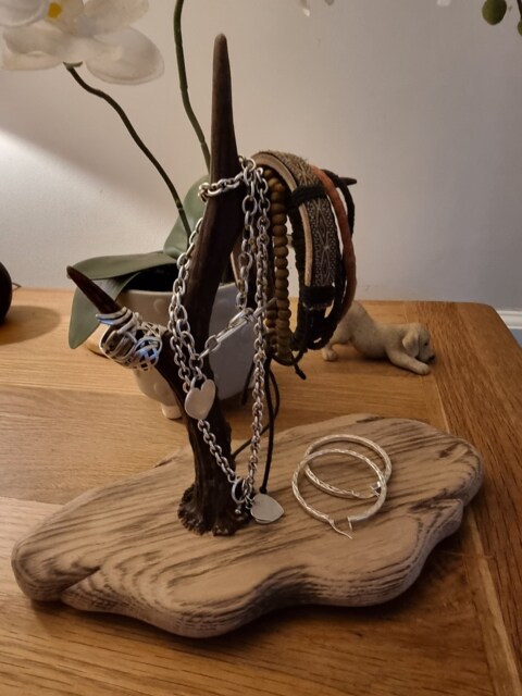 Antler Jewellery Holder Rustic Handmade - image 1