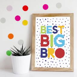 Brothers Print, Boys Bedroom Decor, Nursery Prints, Rainbow Gift For Brother, Wall Art - thumbnail 2