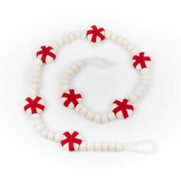 Peppermint Garland Handmade Felt Fairtrade Christmas Decoration - thumbnail 3