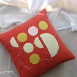 Decorative Cushions Square 40 X cm Design in Cotton Geometric Pattern Natural Fibers Handmade Dye - thumbnail 3
