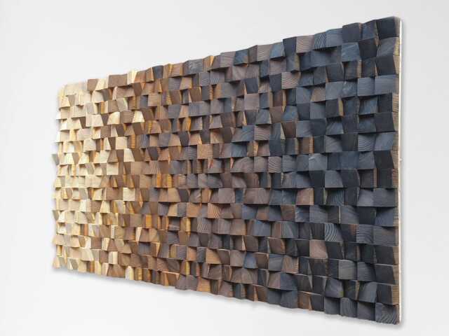 Wood Wall Art Large Size, Wooden Decor Modern Rustic Piece, Decorative For The Home, Living Room Decor - image 1