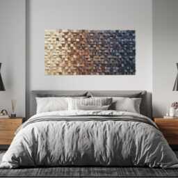 Wood Wall Art Large Size, Wooden Decor Modern Rustic Piece, Decorative For The Home, Living Room Decor - thumbnail 2