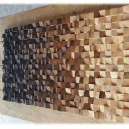 Wood Wall Art Large Size, Wooden Decor Modern Rustic Piece, Decorative For The Home, Living Room Decor - thumbnail 3