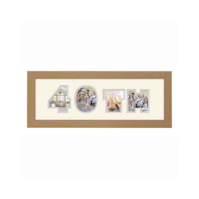 "40Th Photo Frame Birthday Number Special Gift Word 6""x4" - image 1