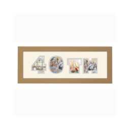 "40Th Photo Frame Birthday Number Special Gift Word 6""x4"