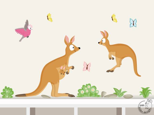 "Wall Sticker ""Kangaroo Set Big" - image 1