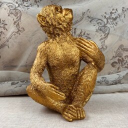 Gold Monkey Wine Bottle Holder Fun & Quirky Luxe Home Decor - thumbnail 3