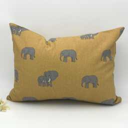 Elephant Cushion, Mustard Yellow, Sophie Allport Design - thumbnail 1