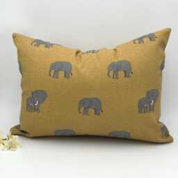 Elephant Cushion, Mustard Yellow, Sophie Allport Design - thumbnail 2