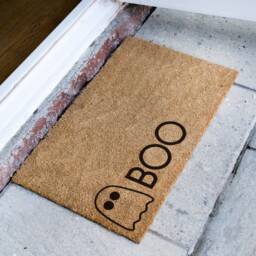 Custom Boo Ghost Doormat - Cute Door Mat Halloween Themed Porch Decorations Scary Season Party Fall - thumbnail 2