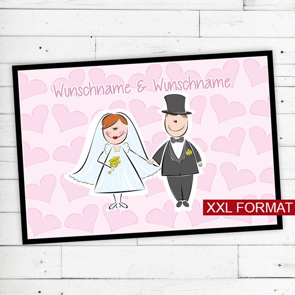"xxl Doormat ""Wedding" - image 1