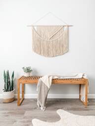 Layered Triangle Macrame Wall Hanging, Large Boho Art, Extra Macrame, Bohemian Fiber Art - thumbnail 1