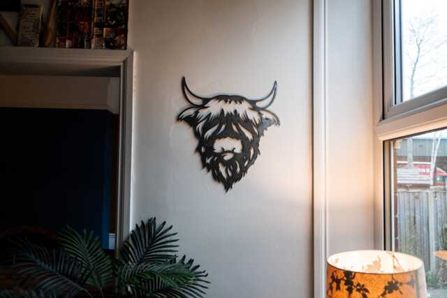 Highland Cow. Large Steel Wall Art - image 1
