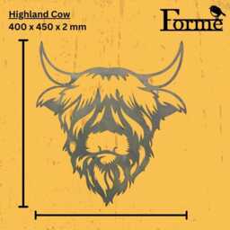 Highland Cow. Large Steel Wall Art - thumbnail 3