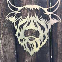 Highland Cow. Large Steel Wall Art - thumbnail 2
