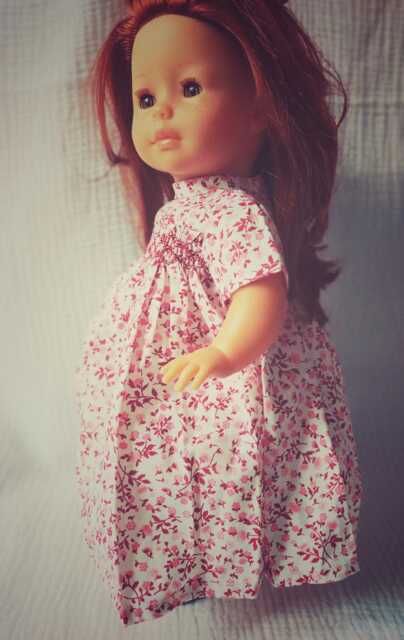 Weaving Soft Petals & Childhood Dreams For This Floral Smocked Dress 36 cm Dolls - image 1