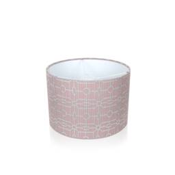 Geometric Peony Lampshade, Pink Regent Drum, Handmade Light Shade - thumbnail 1