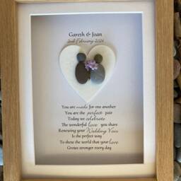 Personalized Pebble Art Renewal Of Vows Gift - thumbnail 3