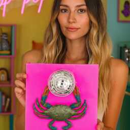 Crab Disco Ball 3D Resin Wall Art/Art/ Mirror Ball Disco Ball/ Sculpture Lobster Crab Dopamine Decor/ Kitschy - thumbnail 2