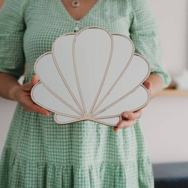 Shell Shatterproof Mirror - Perfect Gift For Bedroom & Nursery Mermaid Seashell - image 1