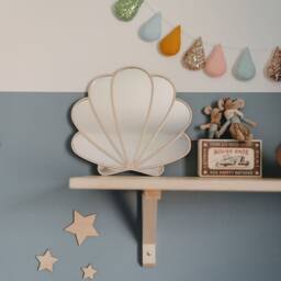 Shell Shatterproof Mirror - Perfect Gift For Bedroom & Nursery Mermaid Seashell - thumbnail 2