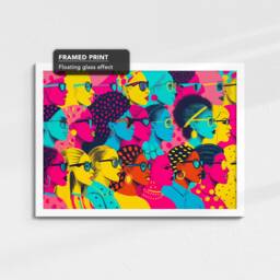 People Contemporary Abstract Oil Painting Strokes Style Wall Art Framed Canvas Poster Print Home Kitchen Living Room Decor Gift - thumbnail 3