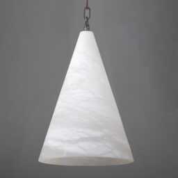 Single Alabaster Cone Pendant Light 30cm/12Inch - thumbnail 2