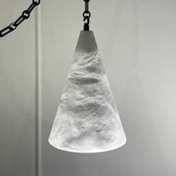 Single Alabaster Cone Pendant Light 30cm/12Inch - thumbnail 3