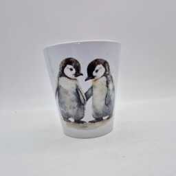 Personalised Watercolour Penguin Plant Pot - Pen/Makeup Brushes Holder, Perfect Gift For Friend Lovers Anniversary - thumbnail 4