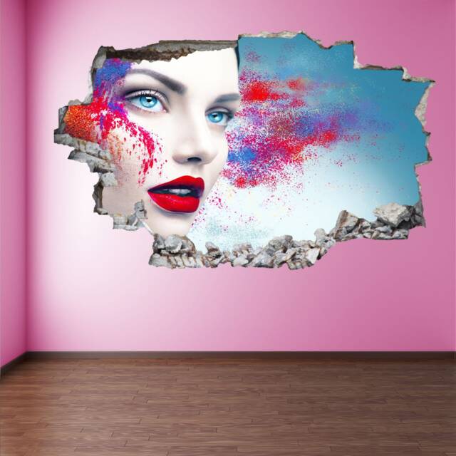 Makeup Powder Model Beauty Salon Wall Decal Sticker Mural Poster Print Art Decor Gp6 - image 1