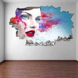 Makeup Powder Model Beauty Salon Wall Decal Sticker Mural Poster Print Art Decor Gp6 - thumbnail 2