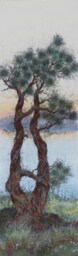 Textile Wall Hanging.textile Interior Hanging.modern Nature Textile.forest Tapestry.bonsai Tree Hanging.autumn - thumbnail 1