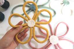 Macrame Flower Wall Hanging, Boho Decor, Nursery Art, Colorful Flowers, Kids Room & Playroom Decor