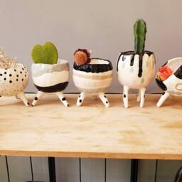 Princess From The Moon Collection Ceramics Handmade Plant Pot, Succulent Cactus Indoor Outdoor Planter. Garden D??cor Home D??cor. Gift - thumbnail 3