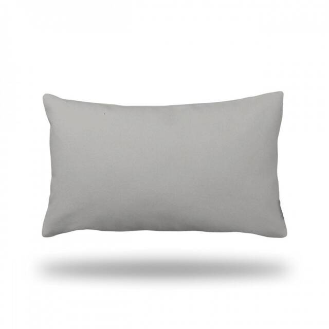 "Solid Gray Throw Pillow, Decorative Pillow Cover, Case Only- Rectangle - 13"" X 22"