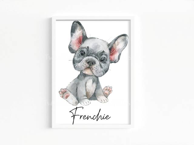 Personalised French Bulldog Print Custom Dog Wall Art - image 1