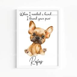 Personalised French Bulldog Print Custom Dog Wall Art - thumbnail 2