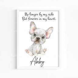 Personalised French Bulldog Print Custom Dog Wall Art - thumbnail 3