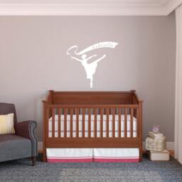 Personalized Ribbon Banner Dancer Ballet - Wall Decal Custom Vinyl Art Stickers - thumbnail 2