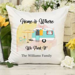 Personalised Caravan Cushion Pillow - Unique Gift Ideas & Presents For Brother Sister Mum Dad Son Daughter Friend - thumbnail 3