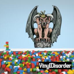 Mythical Creature Gargoyle Wall Decal - Fabric Vinyl Removable & Reusable Mythicalcreatureuscolor056Et