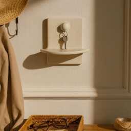 Handmade Ceramic Key Holder With Shelf Home Decor Organizer - thumbnail 2