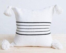 Moroccan Blanket - Handmade Moroccan Blanket Pompoms Tassels -Moroccan For Gift, Beautiful Throw Bedroom - thumbnail 2
