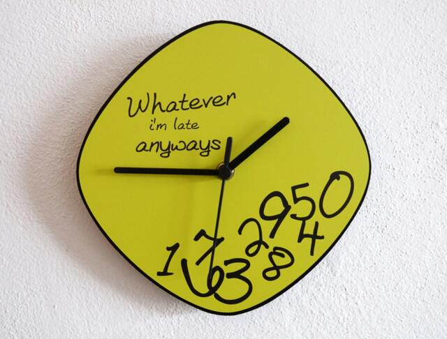 Whatever, I'm Late Anyways Lime - Wall Clock - image 1