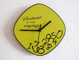 Whatever, I'm Late Anyways Lime - Wall Clock