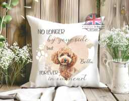 Photo Personalised Neutral Dog Memorial Cushion Beige Theme Pet Loss Pillow - thumbnail 1
