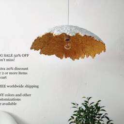 Paper Lamp Shade - Modern Pendant Lighting Lampshade Ceiling Mache Light Loft Lampadario - thumbnail 2