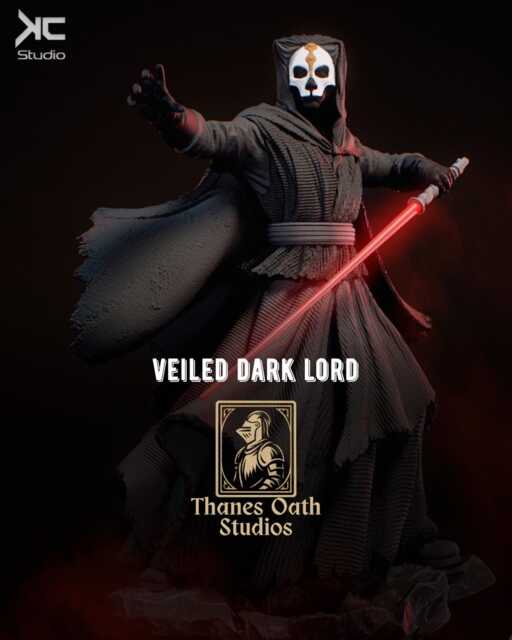 Veiled Dark Lord - Void Mythic Horror Sci-Fi Darth Nihilus Resin Figure 16K - image 1