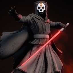 Veiled Dark Lord - Void Mythic Horror Sci-Fi Darth Nihilus Resin Figure 16K - thumbnail 2